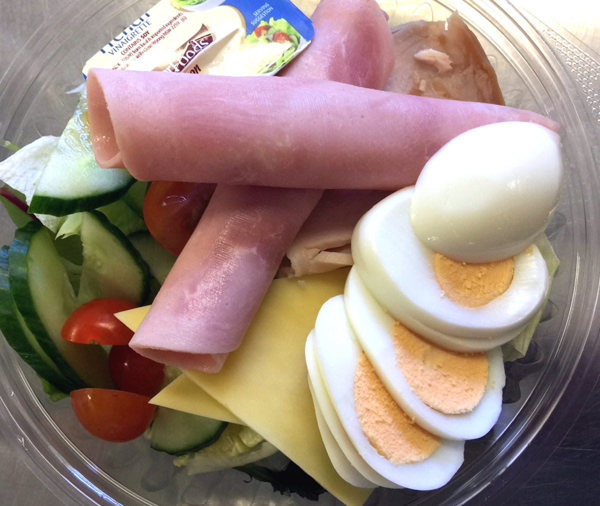Salads are offered in summertime